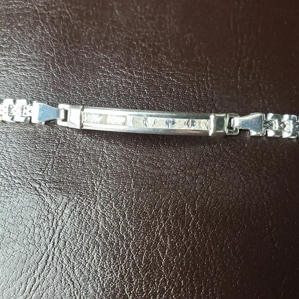 925 fine silver girl‎ bracelet with zircon stones - Picture 6 of 14